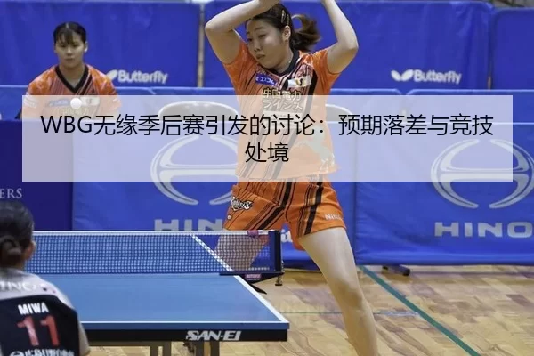 WBG无缘季后赛引发的讨论：预期落差与竞技处境